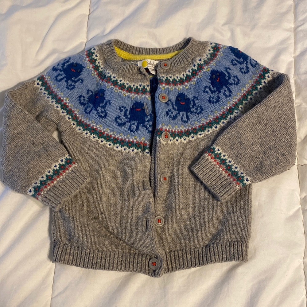Baby Boden octopus cardigan sweater